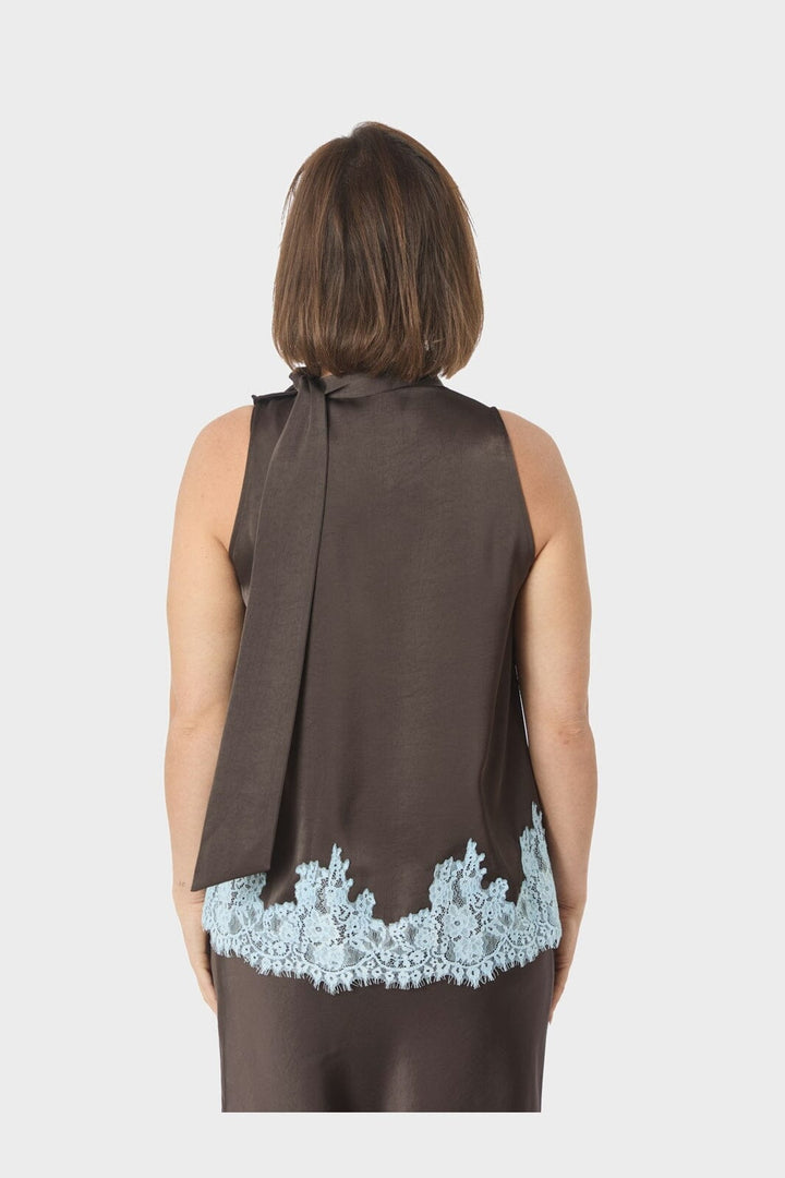 Neo Noir - Lorenz Lace Top 167826 - 676 - Dark Brown