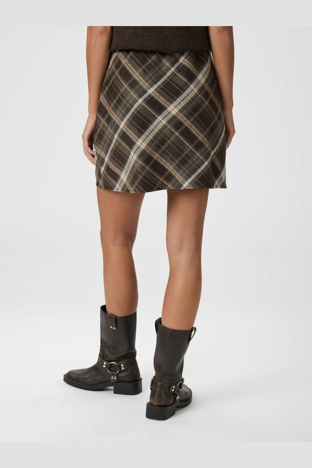 Neo Noir - Lunna Check Skirt 165705 - 210 - Brown