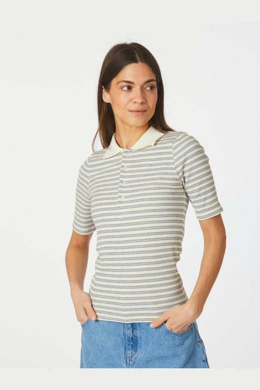 Neo Noir - Manama Stripe Blouse 165287 - 145 - Light Blue