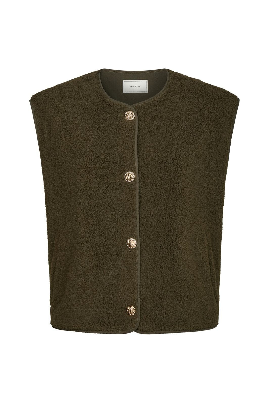 Neo Noir - Mariko Teddy Vest 164594 - 151 - Army