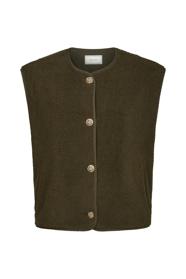 Neo Noir - Mariko Teddy Vest 164594 - 151 - Army