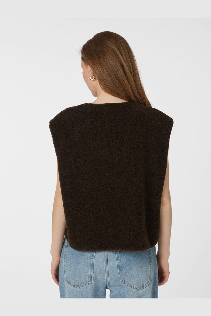 Neo Noir - Mariko Teddy Vest 164594 - 676 - Dark Brown