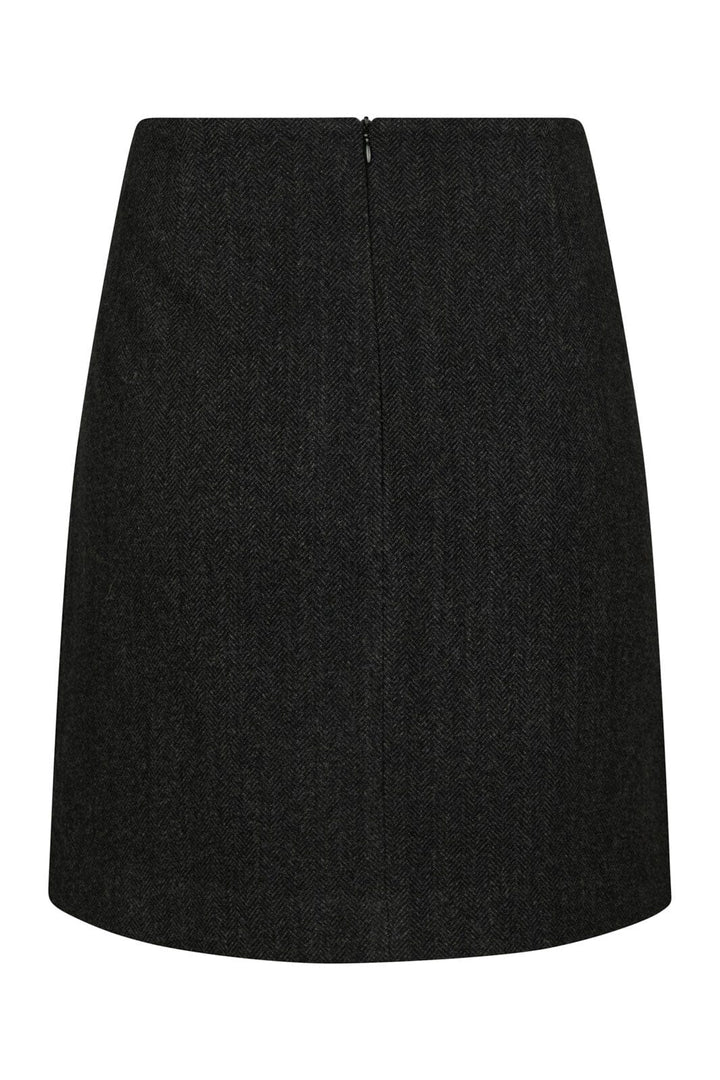 Neo Noir - Marisi Herringbone Skirt 165687 - 104 - Dark Grey