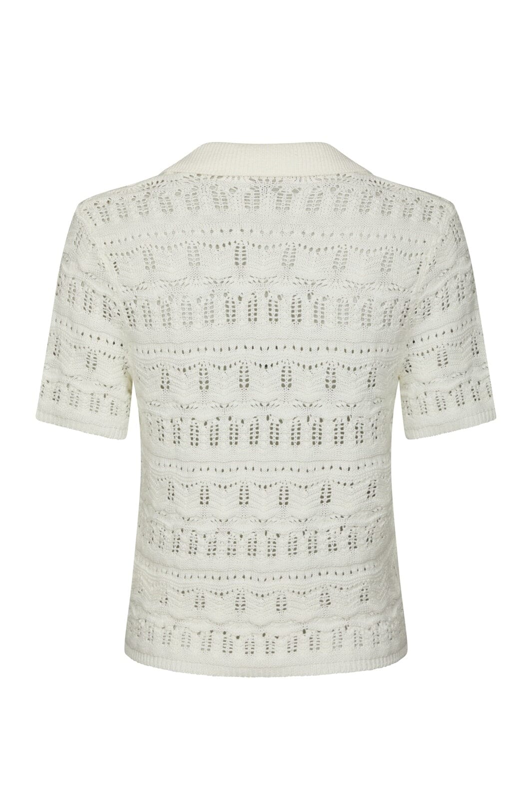 Neo Noir - Marisini Stitch Polo Knit Top 165940 - 121 - Off White