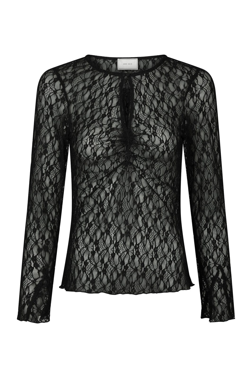 Neo Noir - Matria Lace Blouse 166073 - 100 - Black