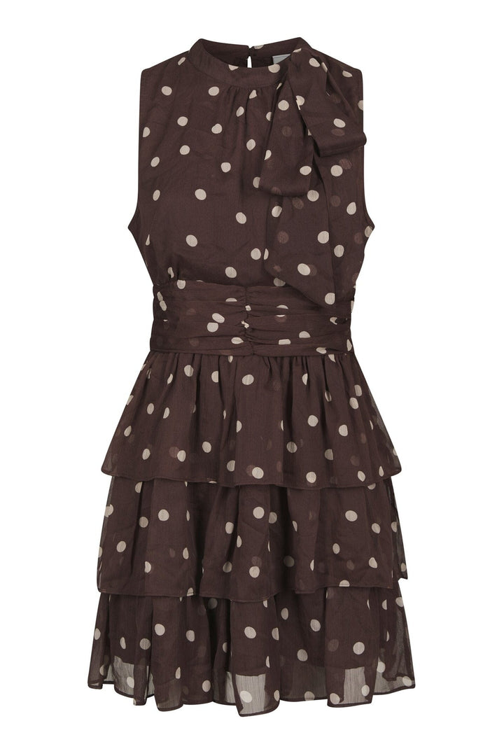 Neo Noir - May Big Dot Dress 170522 - 210 - Brown Kjoler 