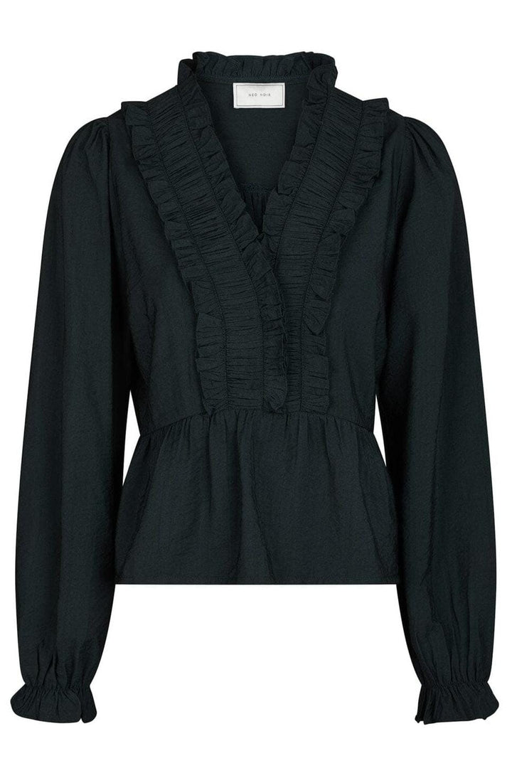 Neo Noir - Melfy Structure Blouse 166695 - 141 - Navy