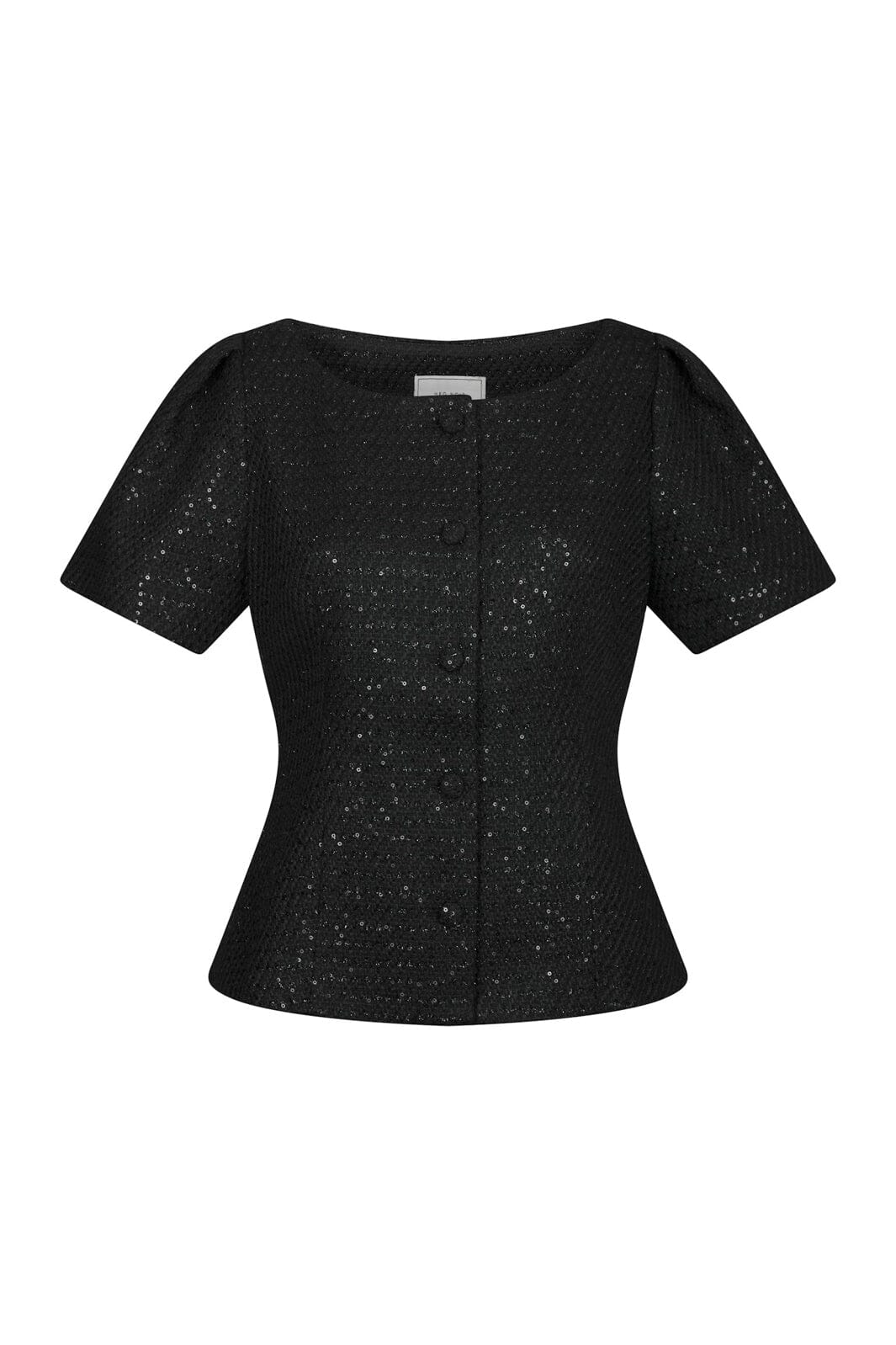 Neo Noir - Mifura Boucle Sequin Blouse 170860 - 100 - Black