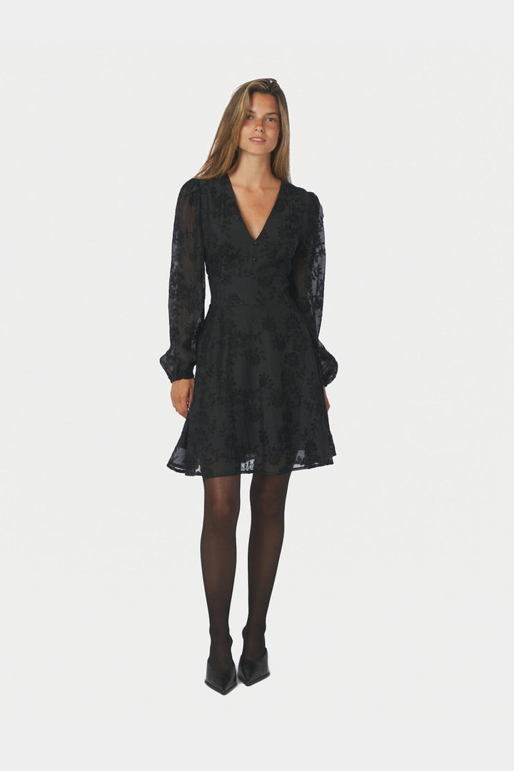 Neo Noir - Milly Embroidery Dress 170738 - 100 - Black