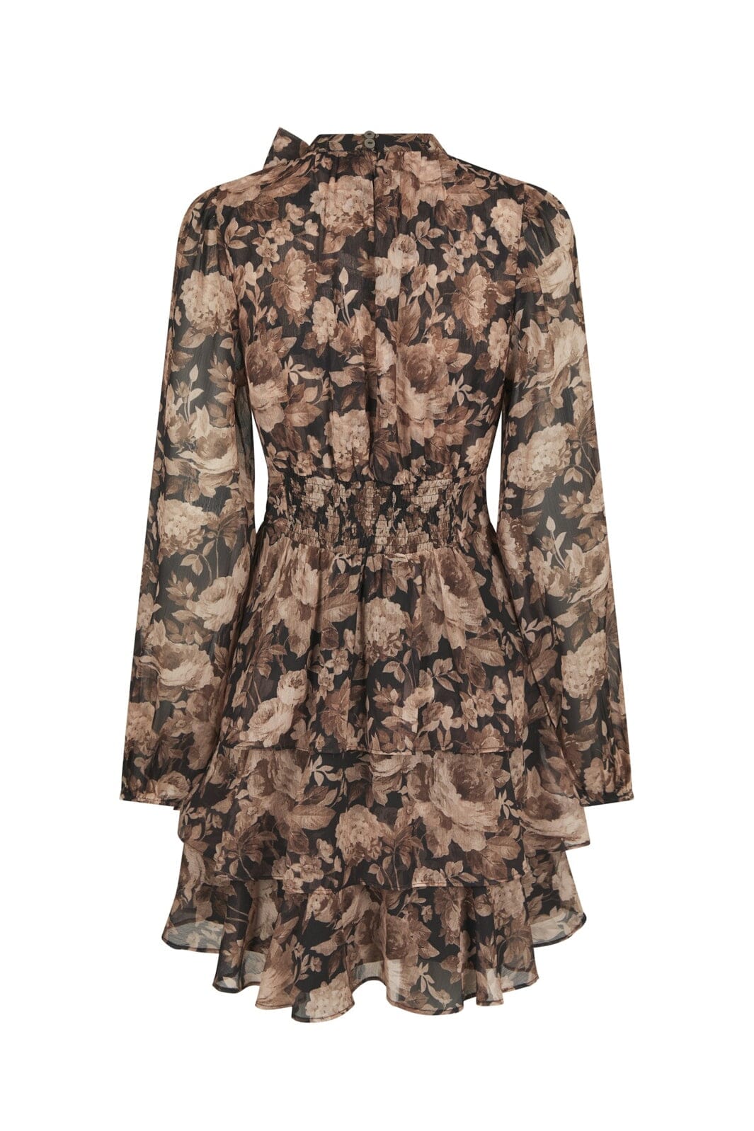Neo Noir - Mio Vintage Flower Dress 168488 - 372 - Black Sand