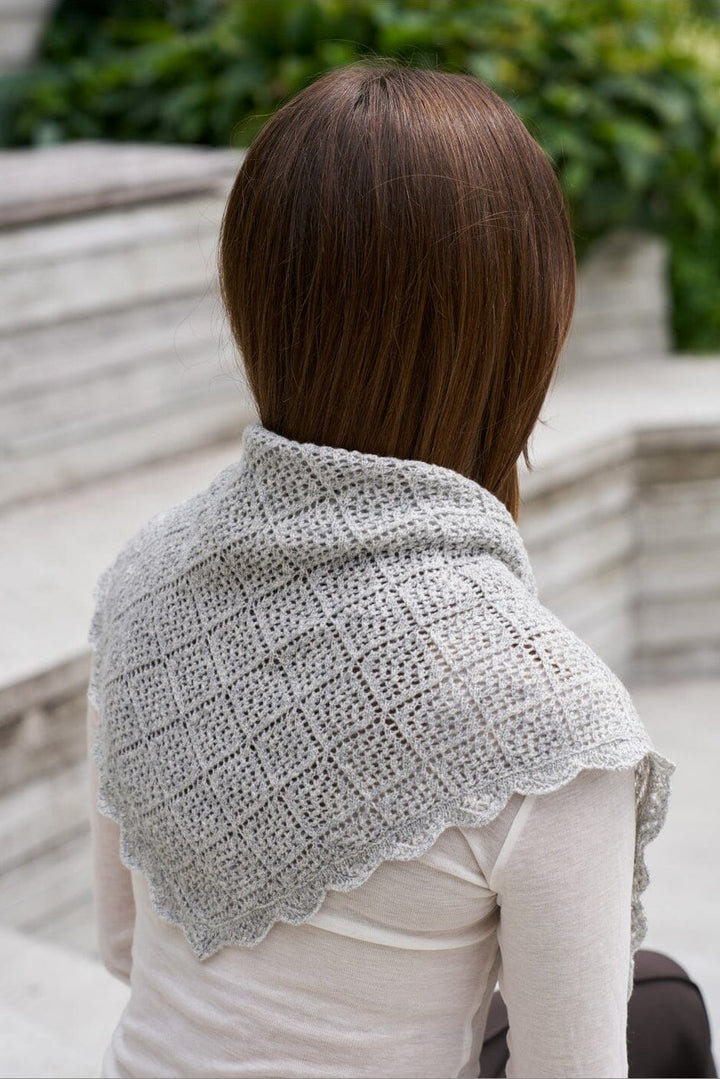 Neo Noir - Misty Medium Pointelle Scarf 169982 - 133 - Grey Melange