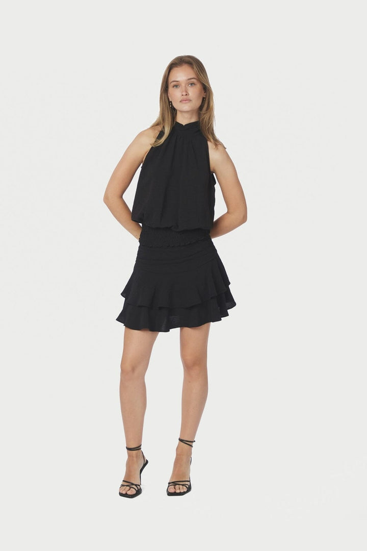 Neo Noir - Mitra Frill Structure Skirt 167121 - 100 - Black