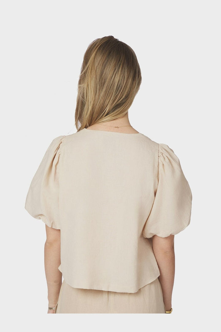 Neo Noir - Moisa Linen Blouse 169314 - 213 - Sand