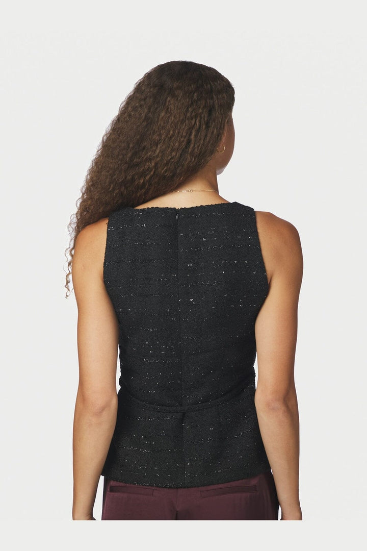 Neo Noir - Nassa Boucle Glitz Top 170369 - 100 - Black