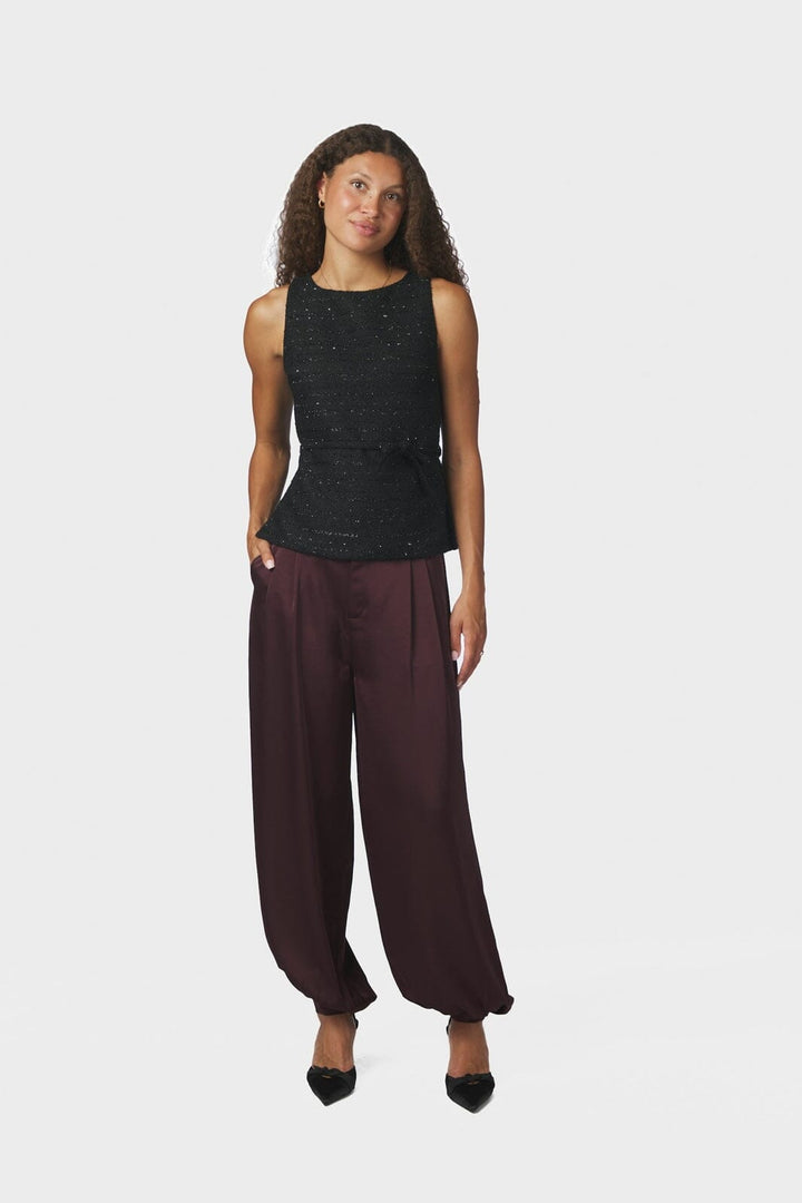 Neo Noir - Nassa Boucle Glitz Top 170369 - 100 - Black