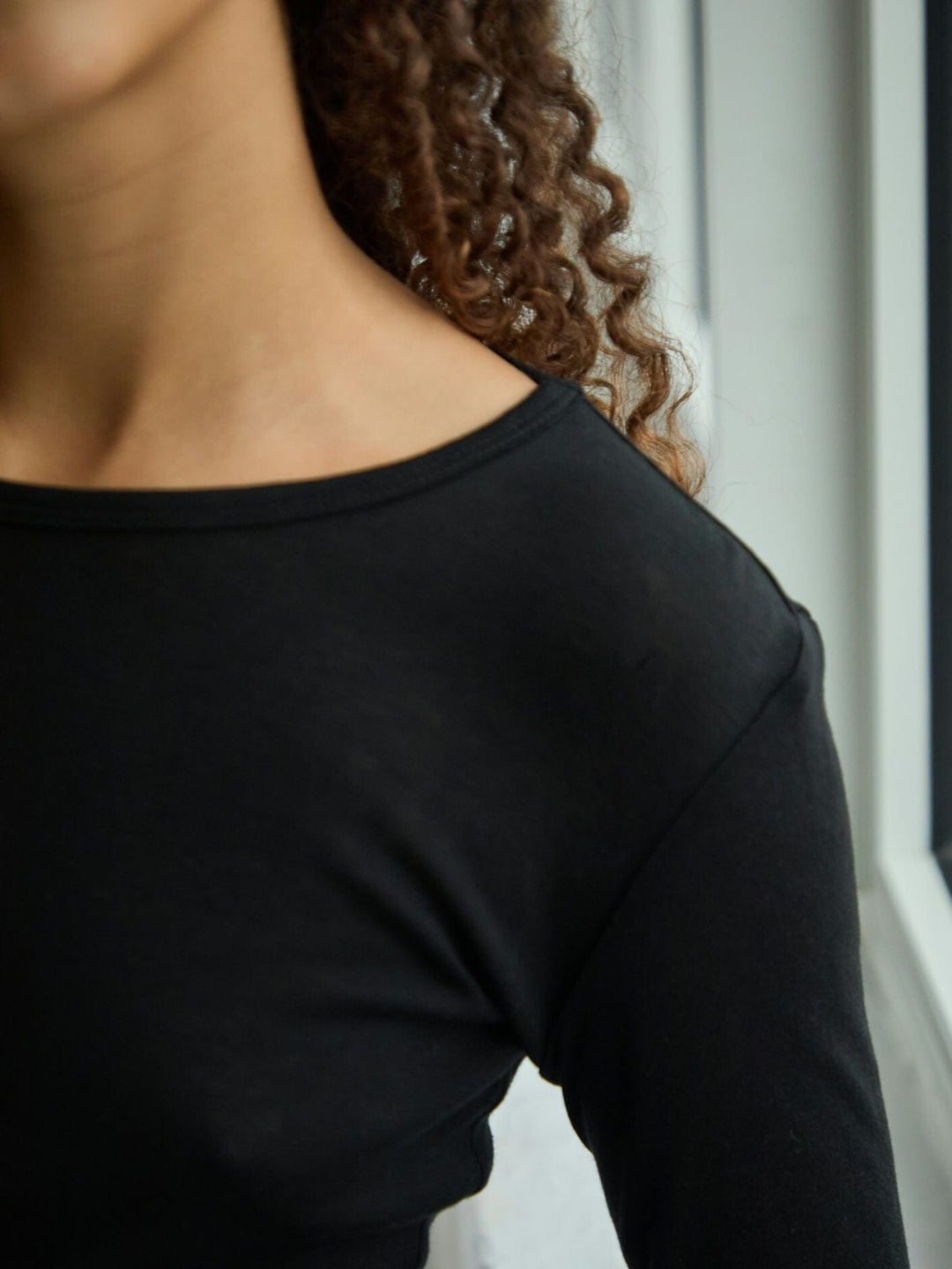 Neo Noir - Nella Fine Rib Blouse 167271 - 100 - Black Bluser 