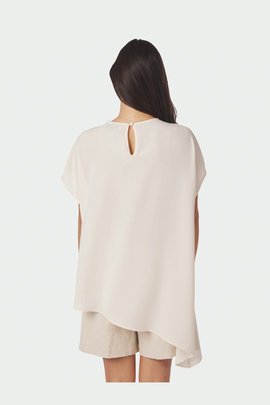 Neo Noir - Nerita Asymmetric Blouse 168969 - 121 - Off White
