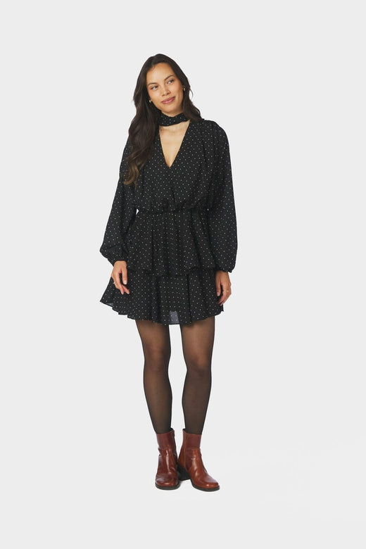 Neo Noir - Nielle Dot Dress 169242 - 100 - Black