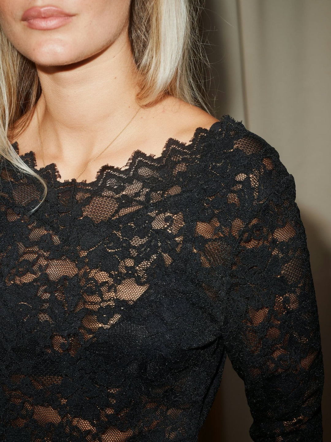Neo Noir - Orlia Lace Blouse 171213 - 100 - Black Bluser 
