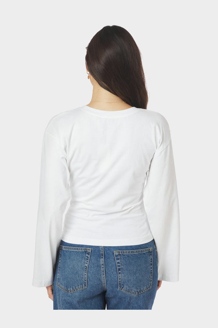 Neo Noir - Paska Boxy Long Tee 165973 - 120 - White