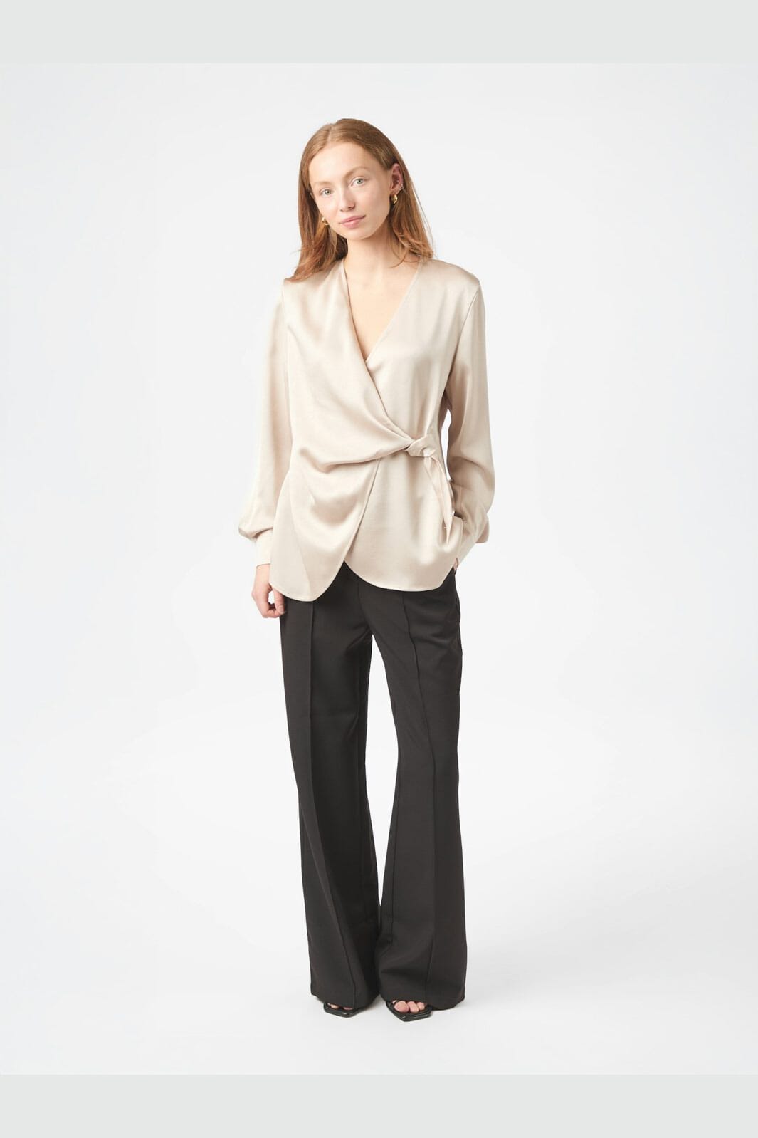 Neo Noir - Petris Heavy Sateen Blouse 166035 - 720 - Champagne