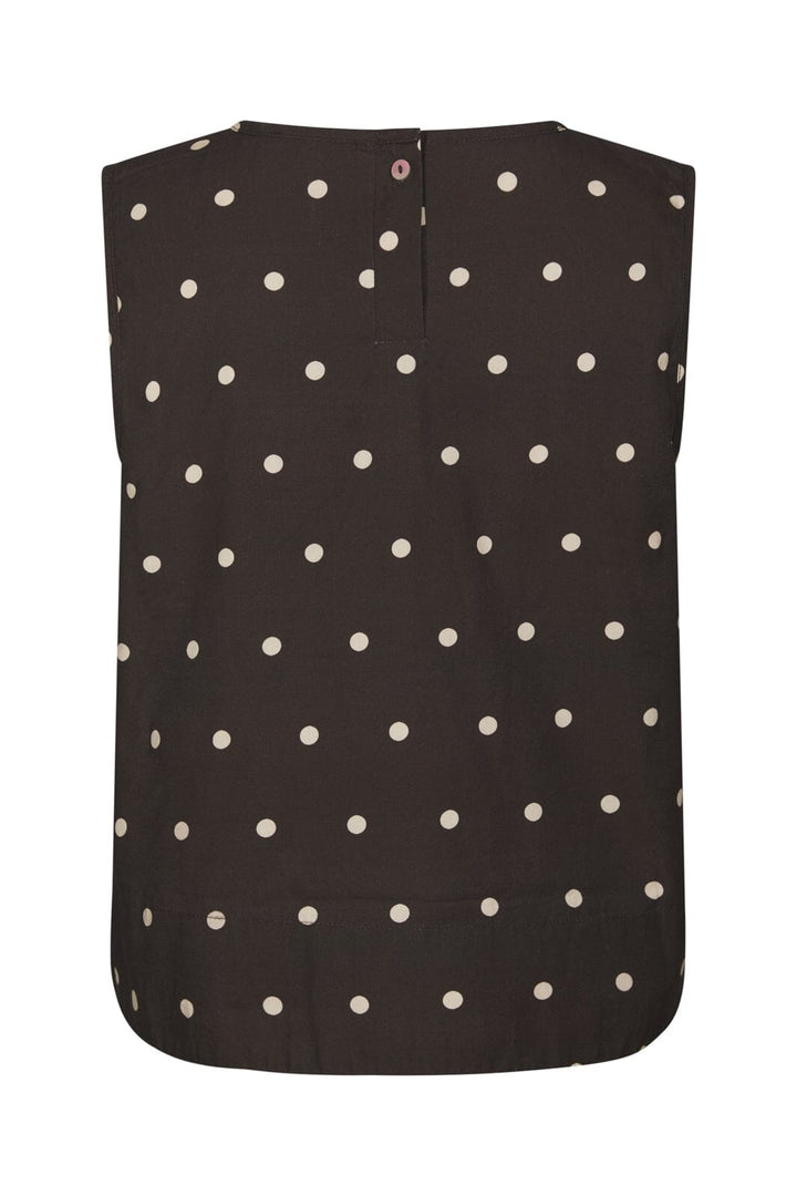 Neo Noir - Polly Dot Top 169334 - 676 - Dark Brown
