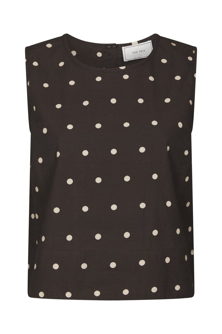 Neo Noir - Polly Dot Top 169334 - 676 - Dark Brown