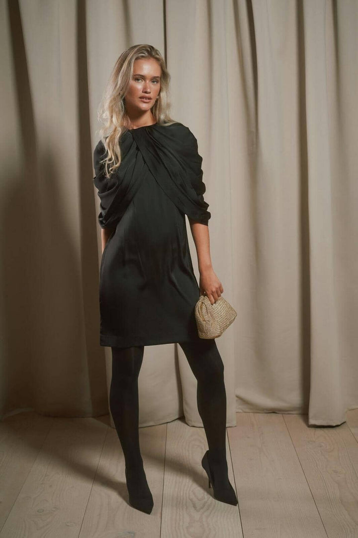 Neo Noir - Prisca Satin Dress 170739 - 100 - Black Kjoler 