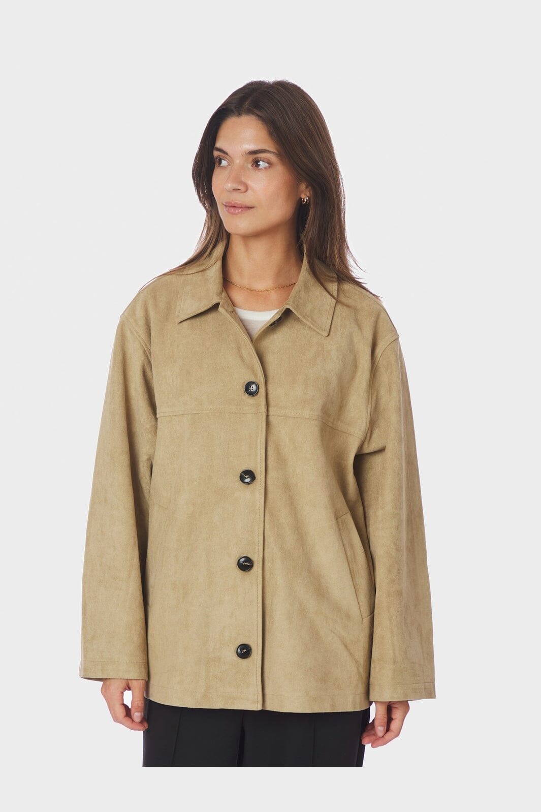 Neo Noir - Ravina Faux Suede Jacket 167352 - 213 - Sand