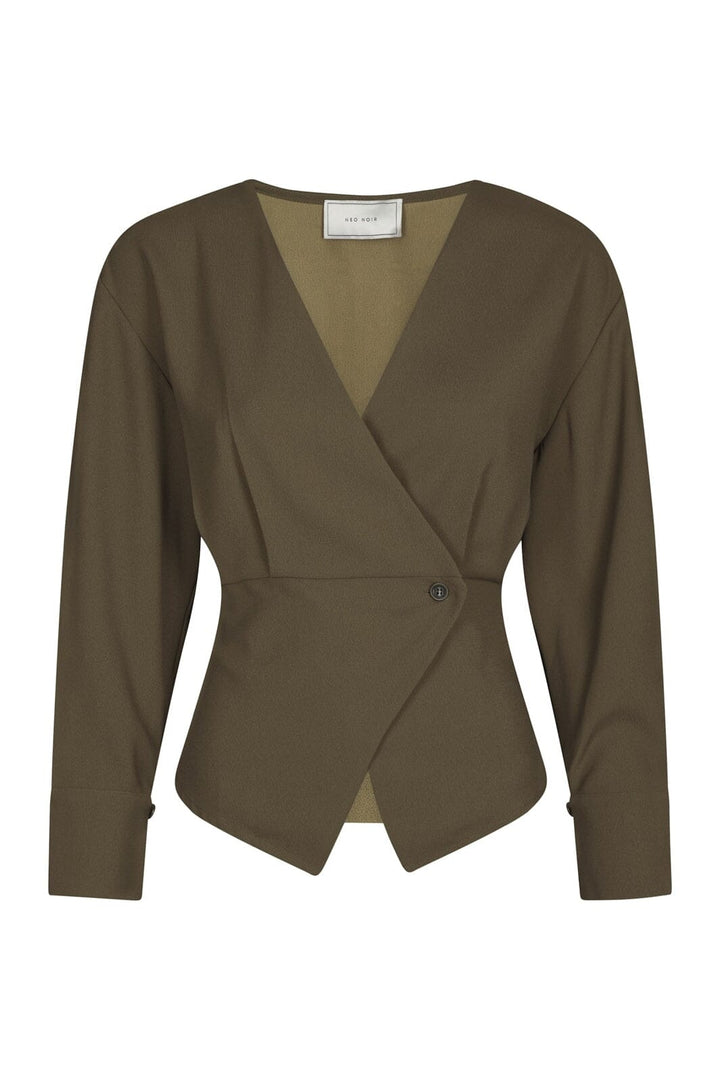 Neo Noir - Reline Crepe Blouse 166171 - 176 - Khaki
