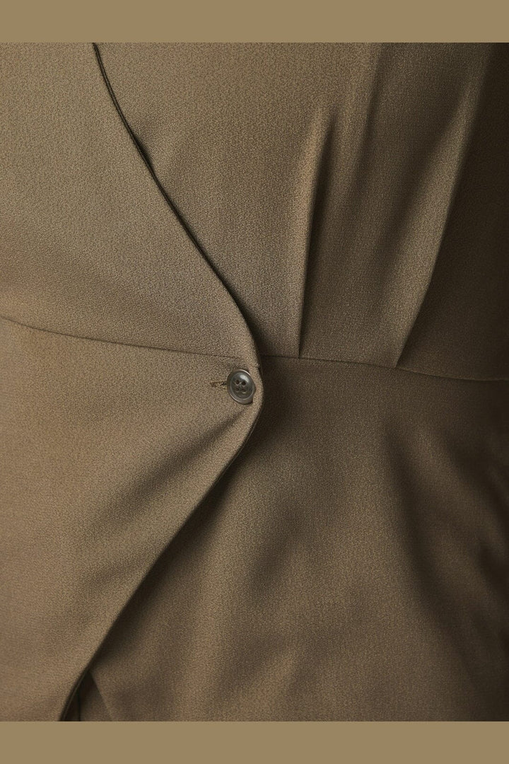 Neo Noir - Reline Crepe Blouse 166171 - 176 - Khaki