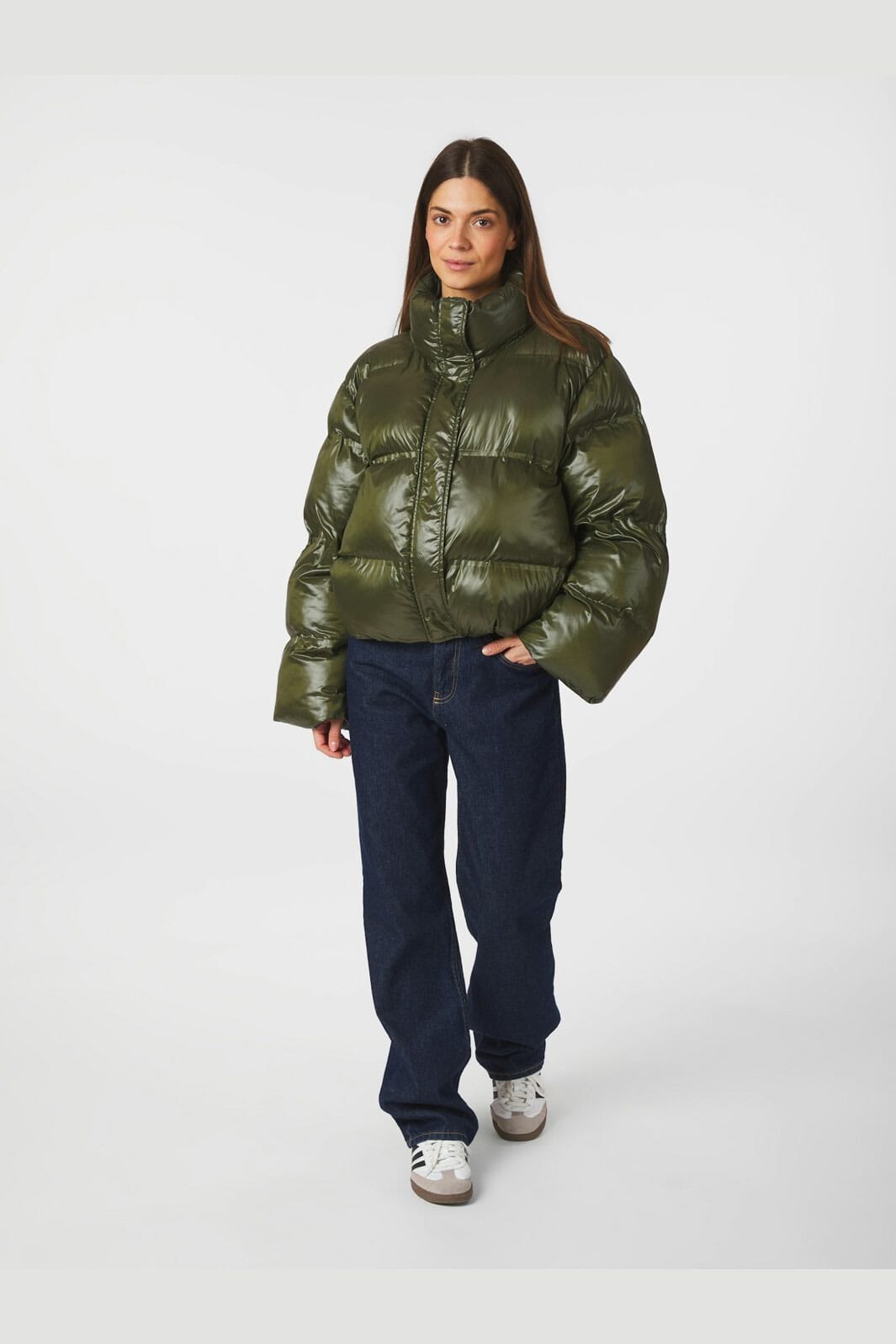 Neo Noir - Rhea Shiny Puffer Jacket 165094 - 605 - Olive
