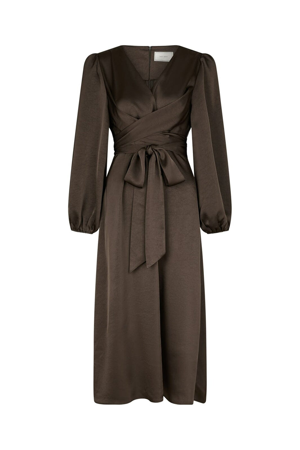 Neo Noir - Rimini Heavy Sateen Dress 163039 - 676 - Dark Brown