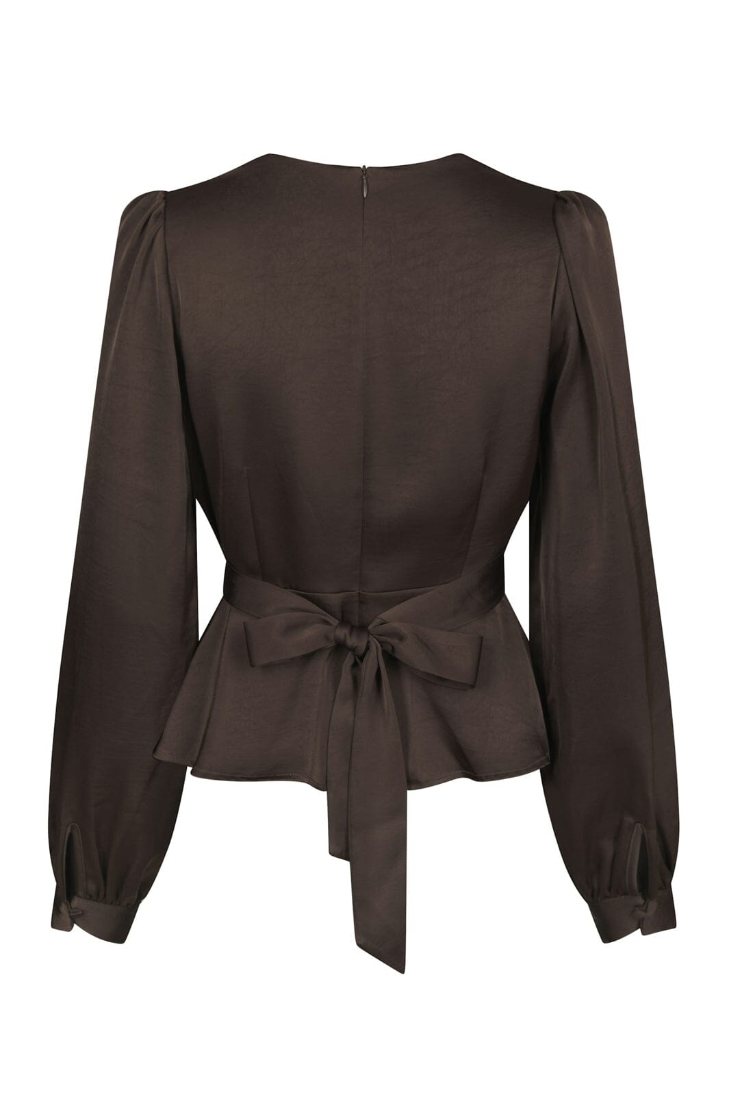 Neo Noir - Rista Heavy Sateen Blouse 164803 - 676 - Dark Brown