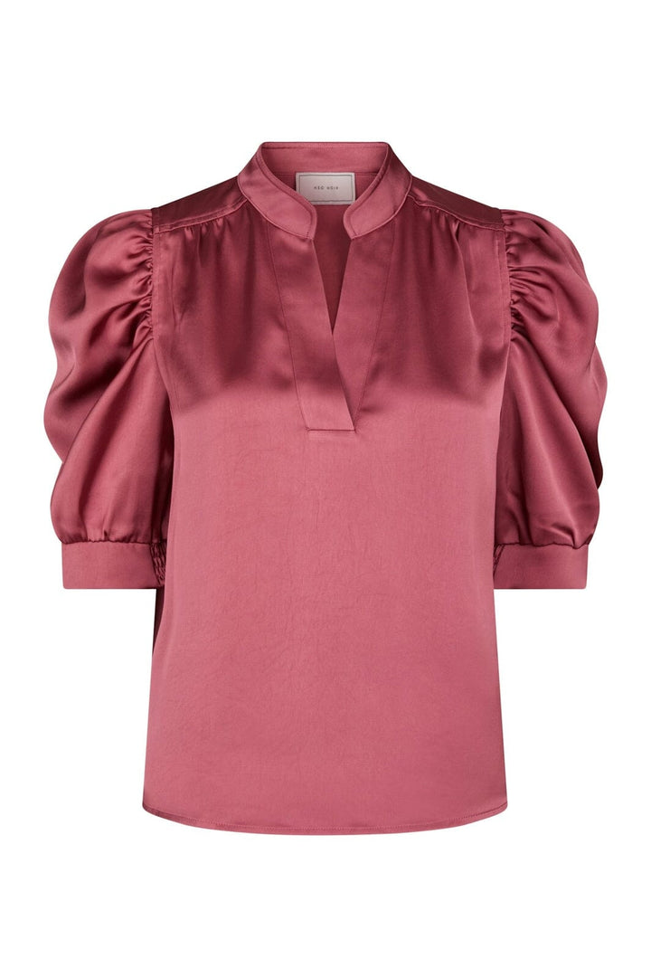 Neo Noir - Roella Heavy Sateen Blouse 162590 - 430 - Cherry Pink