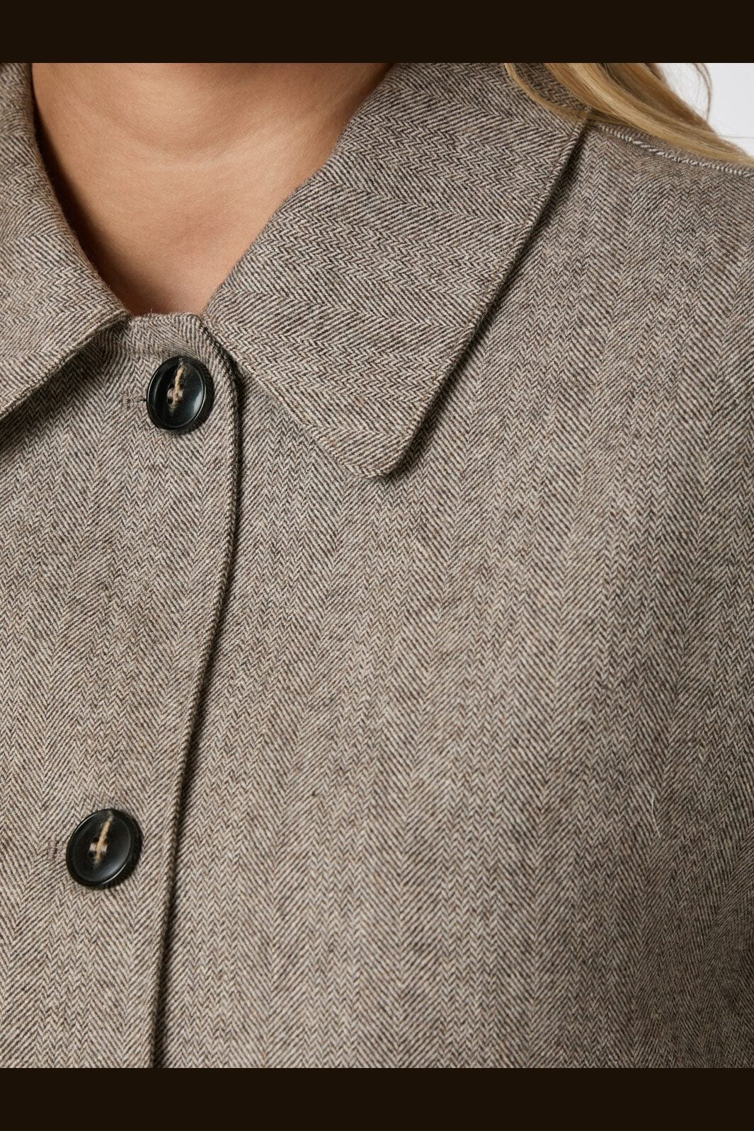 Neo Noir - Romana Herringbone Jacket 164892 - 306 - Dusty Brown