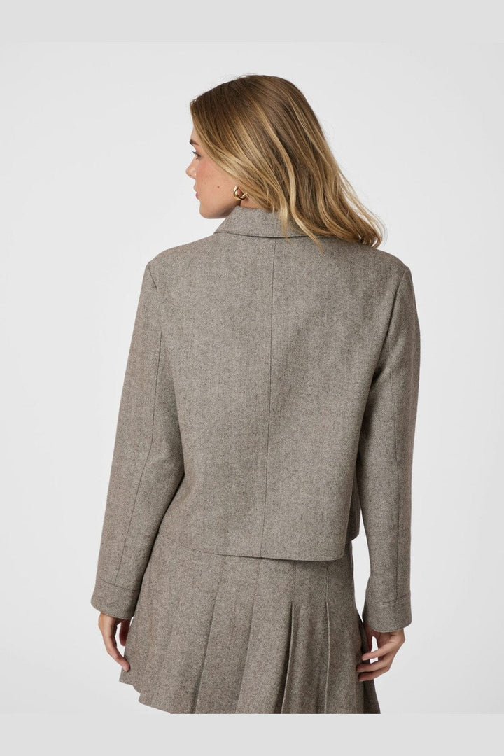 Neo Noir - Romana Herringbone Jacket 164892 - 306 - Dusty Brown