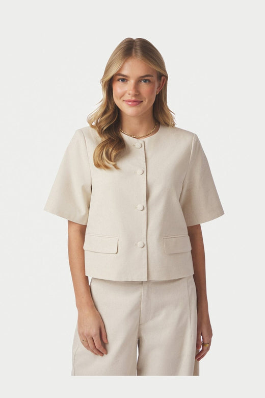 Neo Noir - Rory Linen Blouse 169243 - 122 - Creme