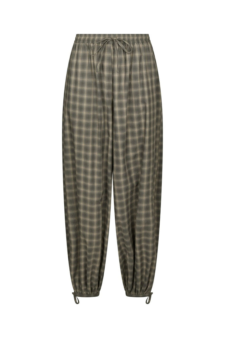 Neo Noir - Roxane Balloon Checked Pants 169630 - 157 - Dusty Army