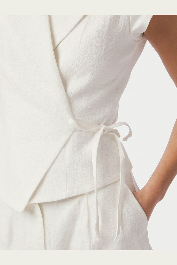 Neo Noir - Salima Ramie Waistcoat 168128 - 121 - Off White