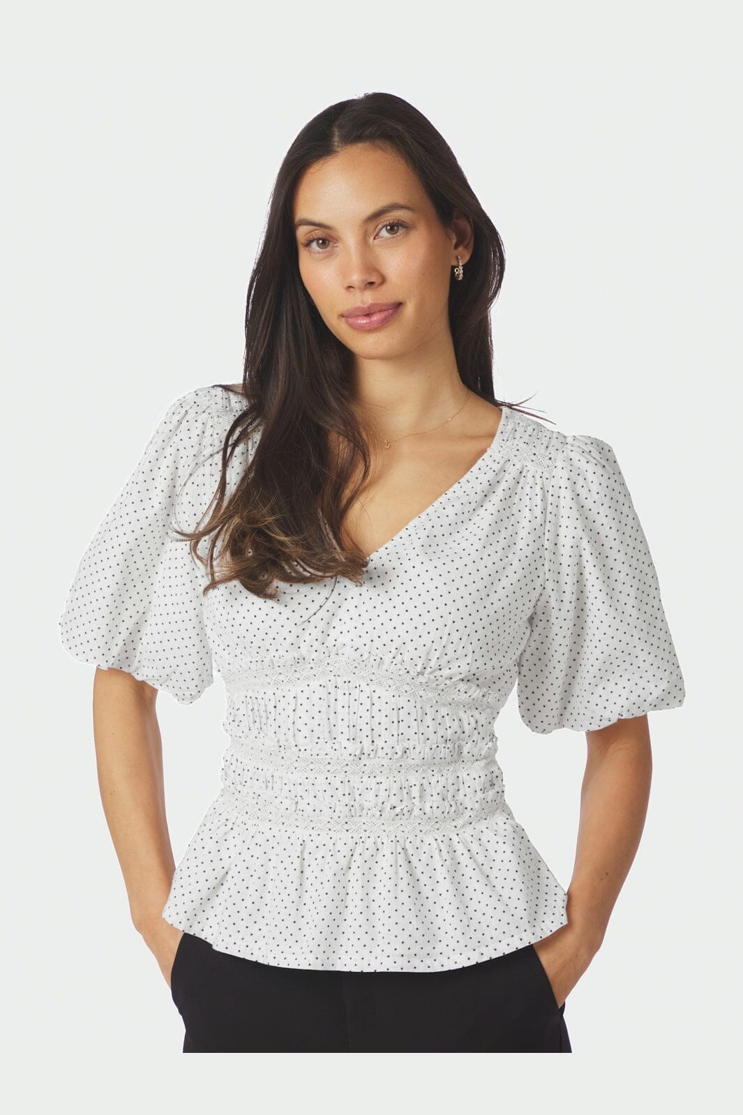 Neo Noir - Sapura Mini Dot Blouse 168957 - 120 - White