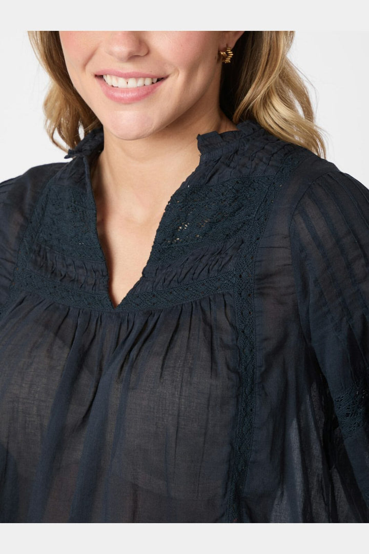 Neo Noir - Siama S Voile Blouse 164703 - 141 - Navy