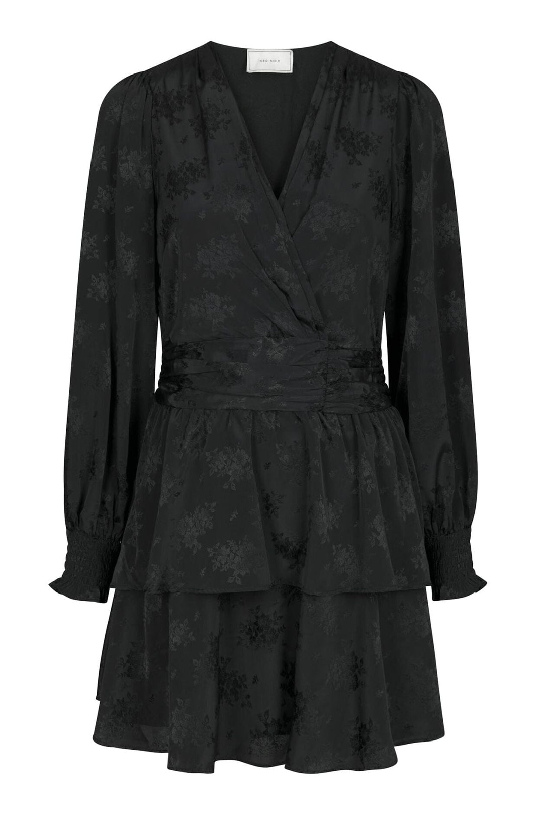 Neo Noir - Sigga Jacquard Dress 170546 - 100 - Black Kjoler 