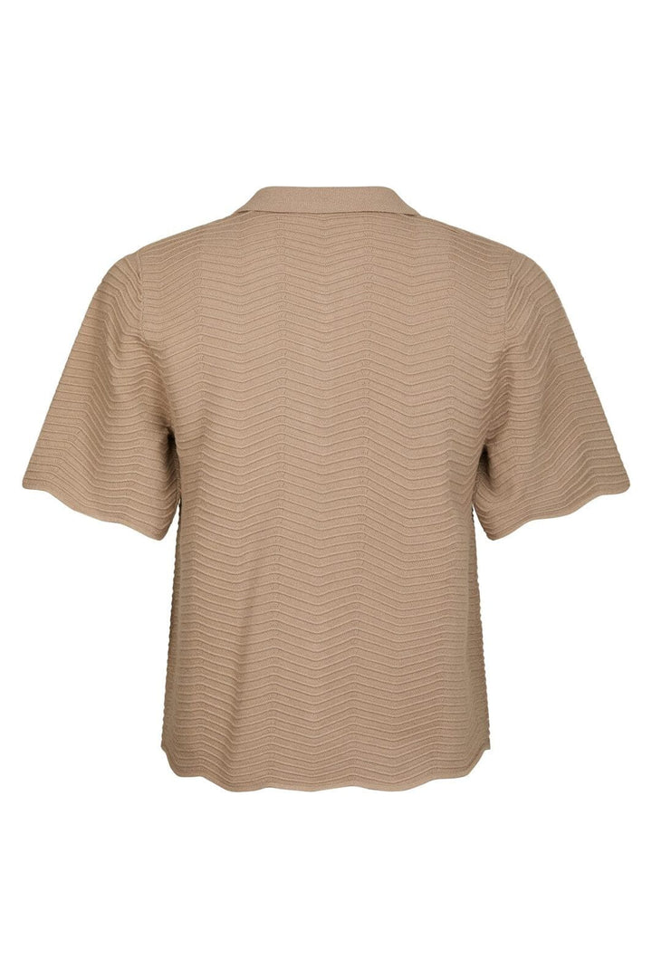 Neo Noir - Soko Wave Knit Tee 164605 - 125 - Dark Sand