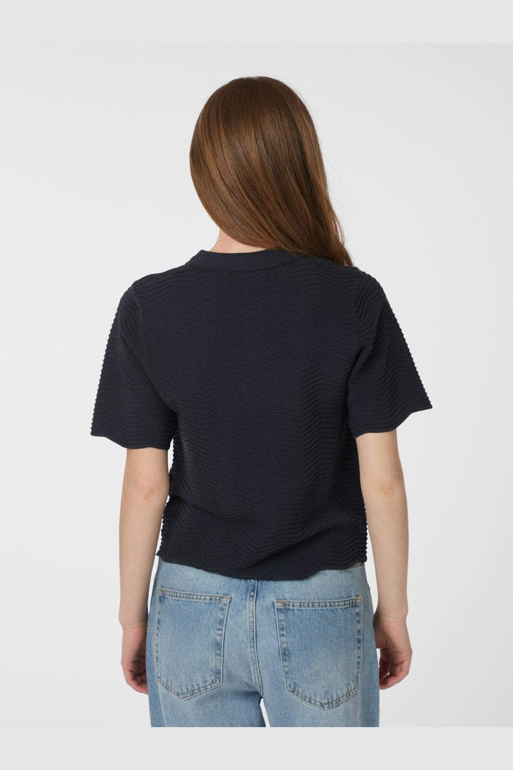 Neo Noir - Soko Wave Knit Tee 164605 - 678 - Midnight Blue