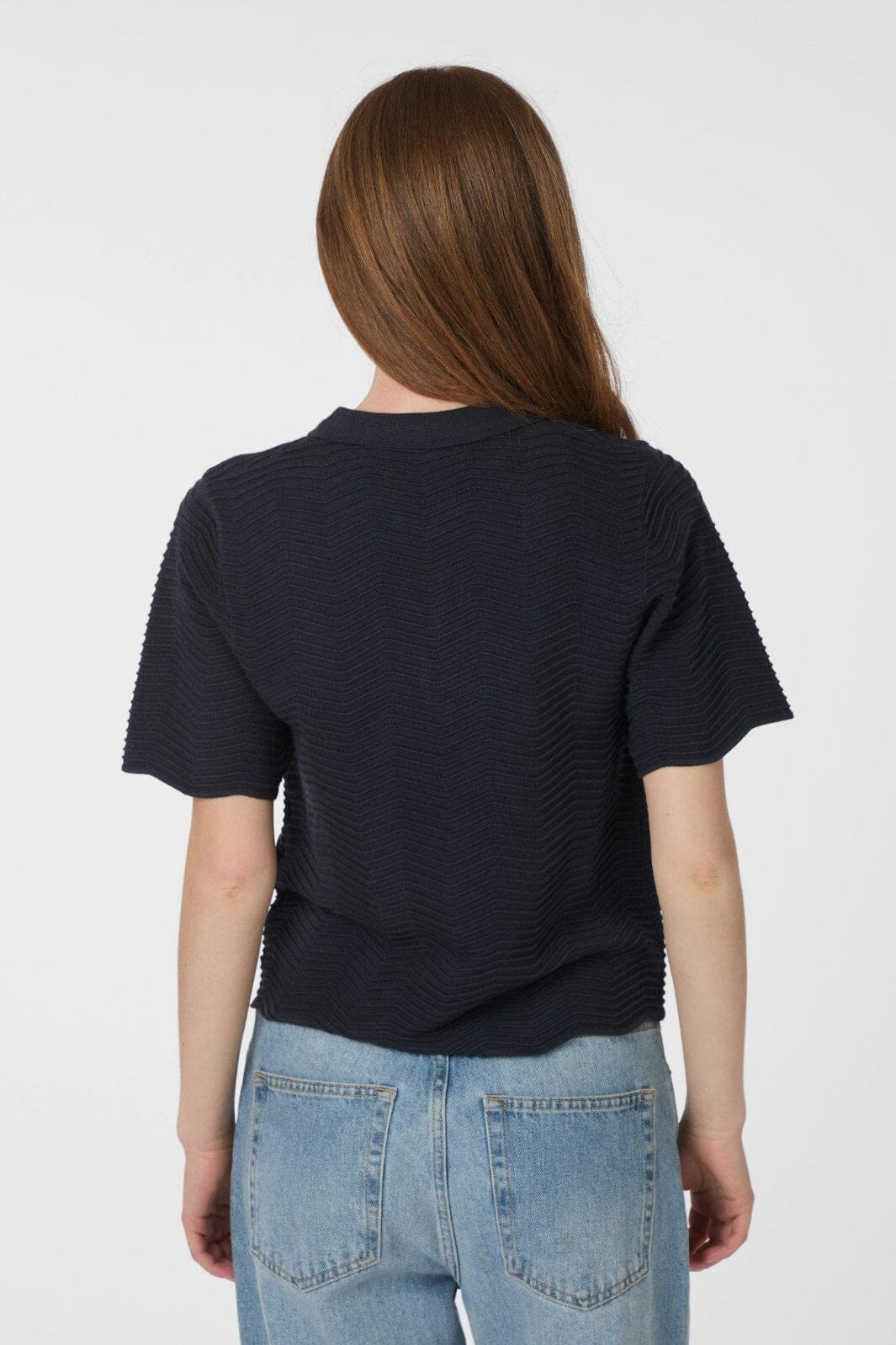 Neo Noir - Soko Wave Knit Tee 164605 - 678 - Midnight Blue