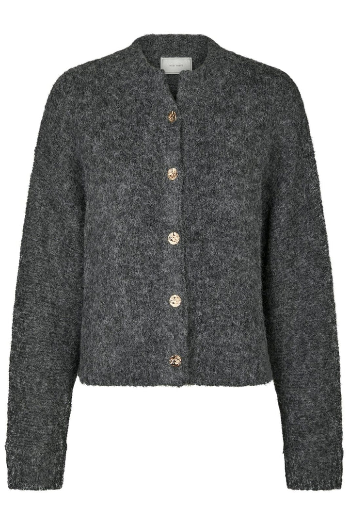 Neo Noir - Taura Fluffy Knit Cardigan 165103 - 132 - Antracit