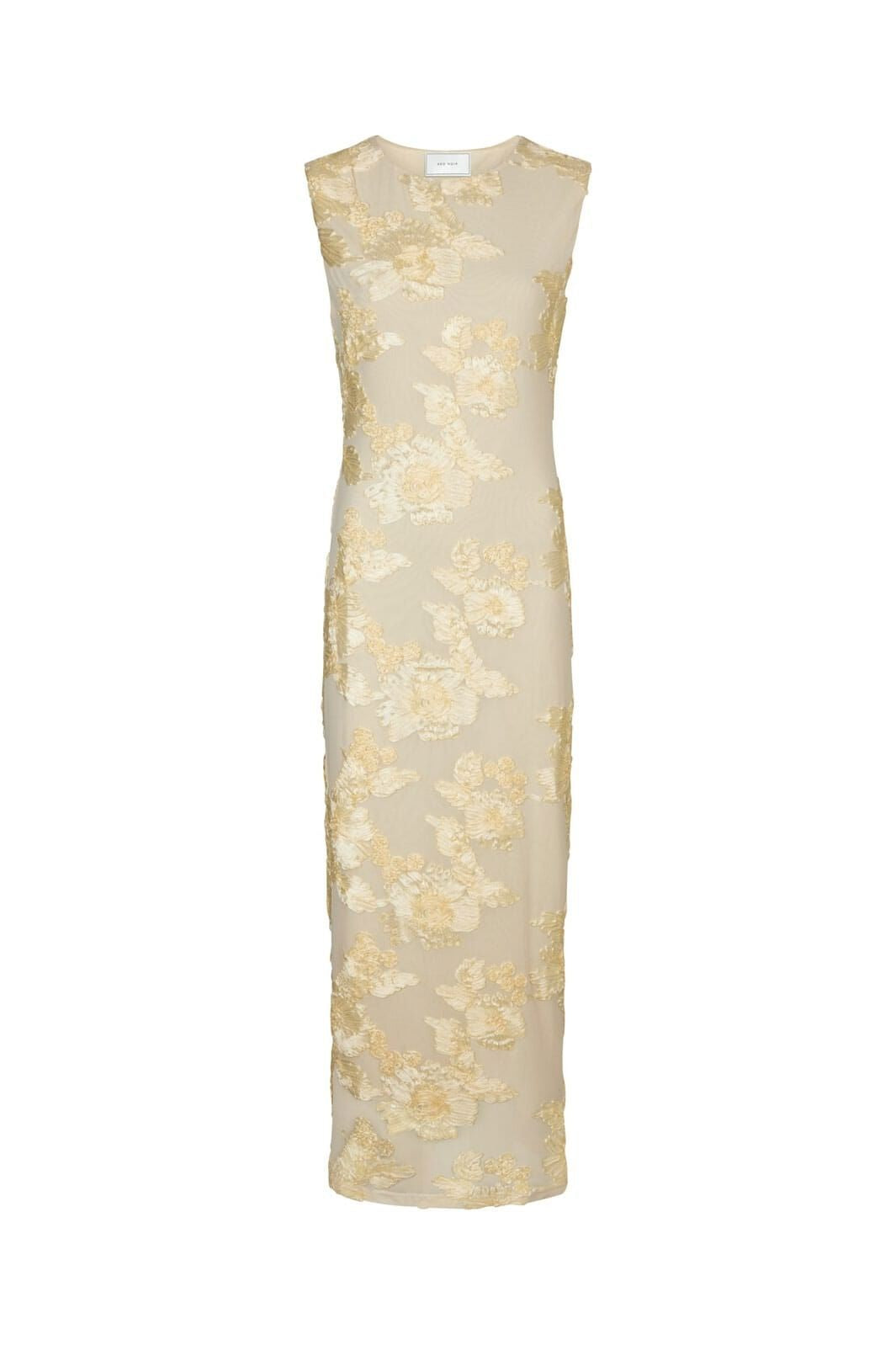 Ennakkotilaus - Neo Noir - Tiranna Big Flower Mesh Dress 166824 - 191 - Light Yellow