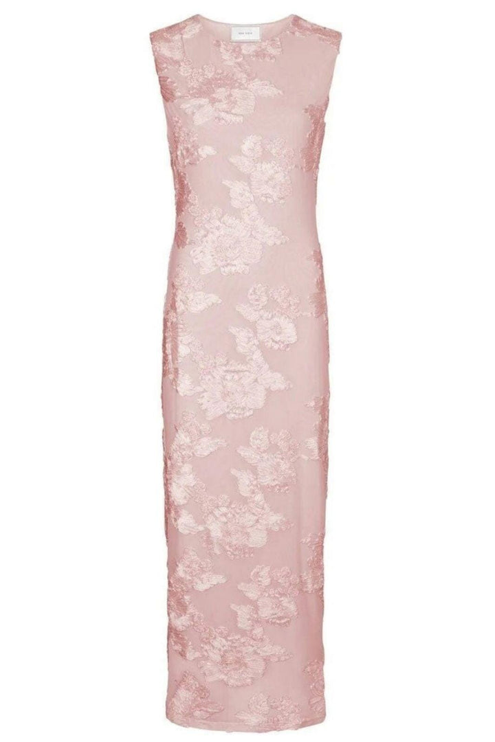 Forudbestilling - Neo Noir - Tiranna Big Flower Mesh Dress 166824 - 754 - Light Pink Kjoler 