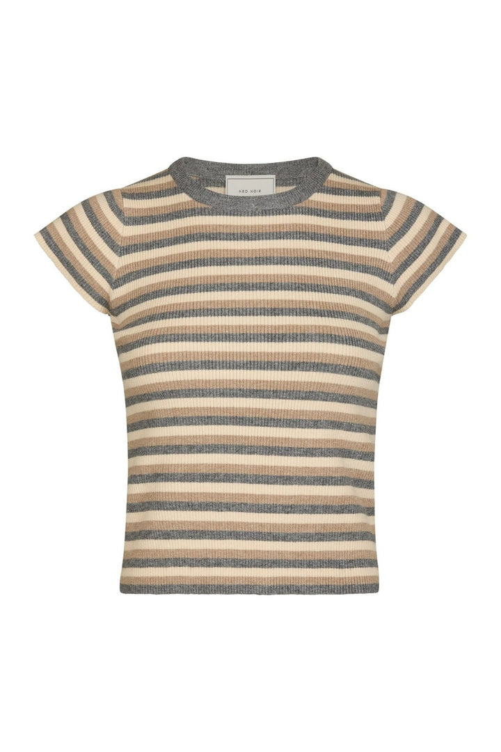 Neo Noir - Tirra Simple Stripe Knit Top 166630 - 130 - Grey